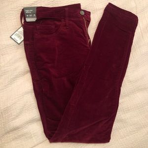 High-rise skinny Velvet Jeans